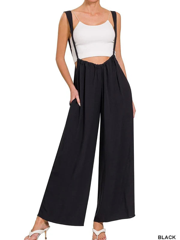 HerComfrt - Drawstring Dungarees Jumpsuit