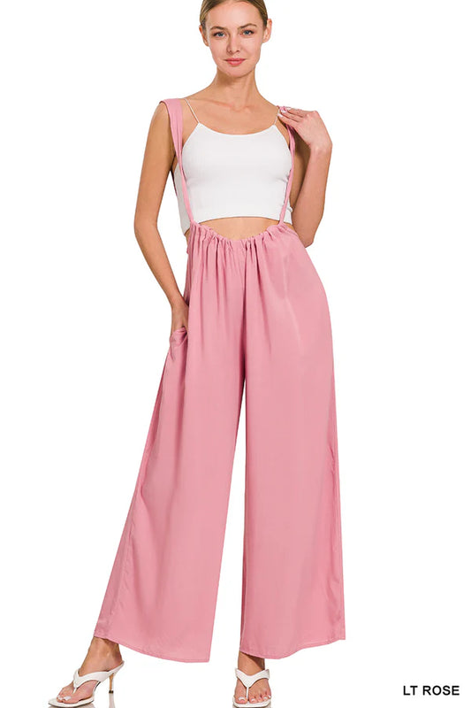 HerComfrt - Drawstring Dungarees Jumpsuit